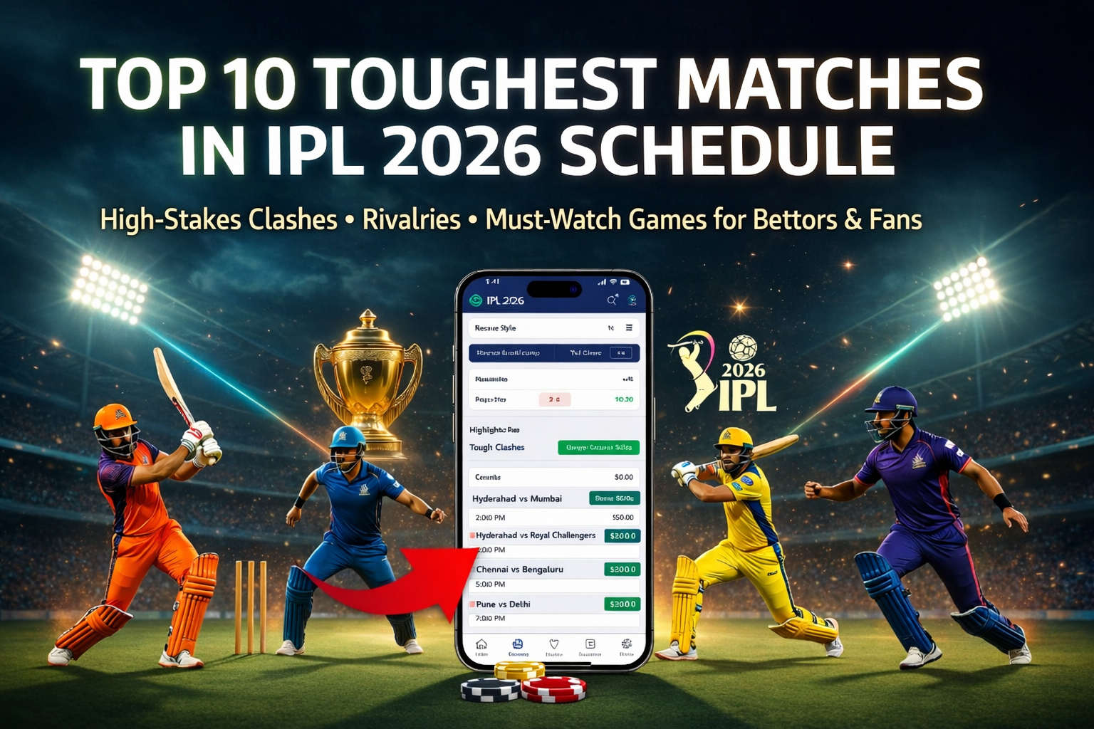 Top 10 Toughest Matches in IPL Schedule